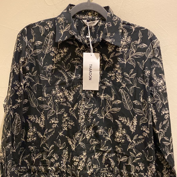 NWT Thakoon size 0 Printed Button Up Dress - Picture 2 of 4